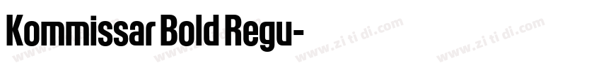 Kommissar Bold Regu字体转换